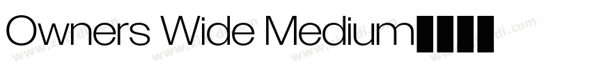 Owners Wide Medium字体转换